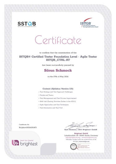 ISTQB® Certified Tester Advanced Level Agile Tester 2.0 (CTAL-AT)